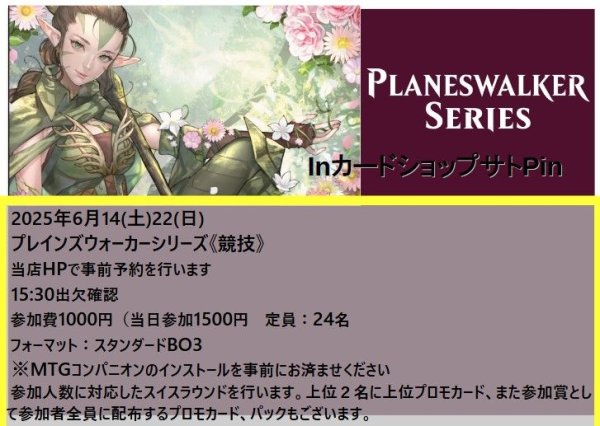 画像1: 2025年6月14日開催《プレインズウォーカーシリーズ「競技」》参加券 (1)