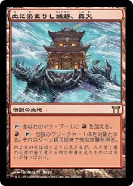 画像1: (CHK)土地　血に染まりし城砦、真火(R)282 (1)