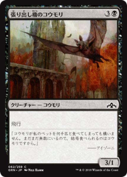 画像1: (GRN)黒　張り出し櫓のコウモリ(C) (1)