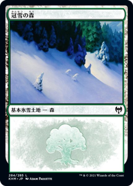 画像1: Foil(KHM)土地　冠雪の森(L)284 (1)